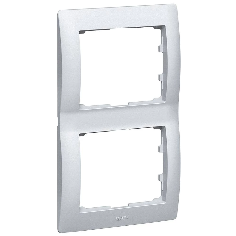 Рамка 2п вер Aluminium GL