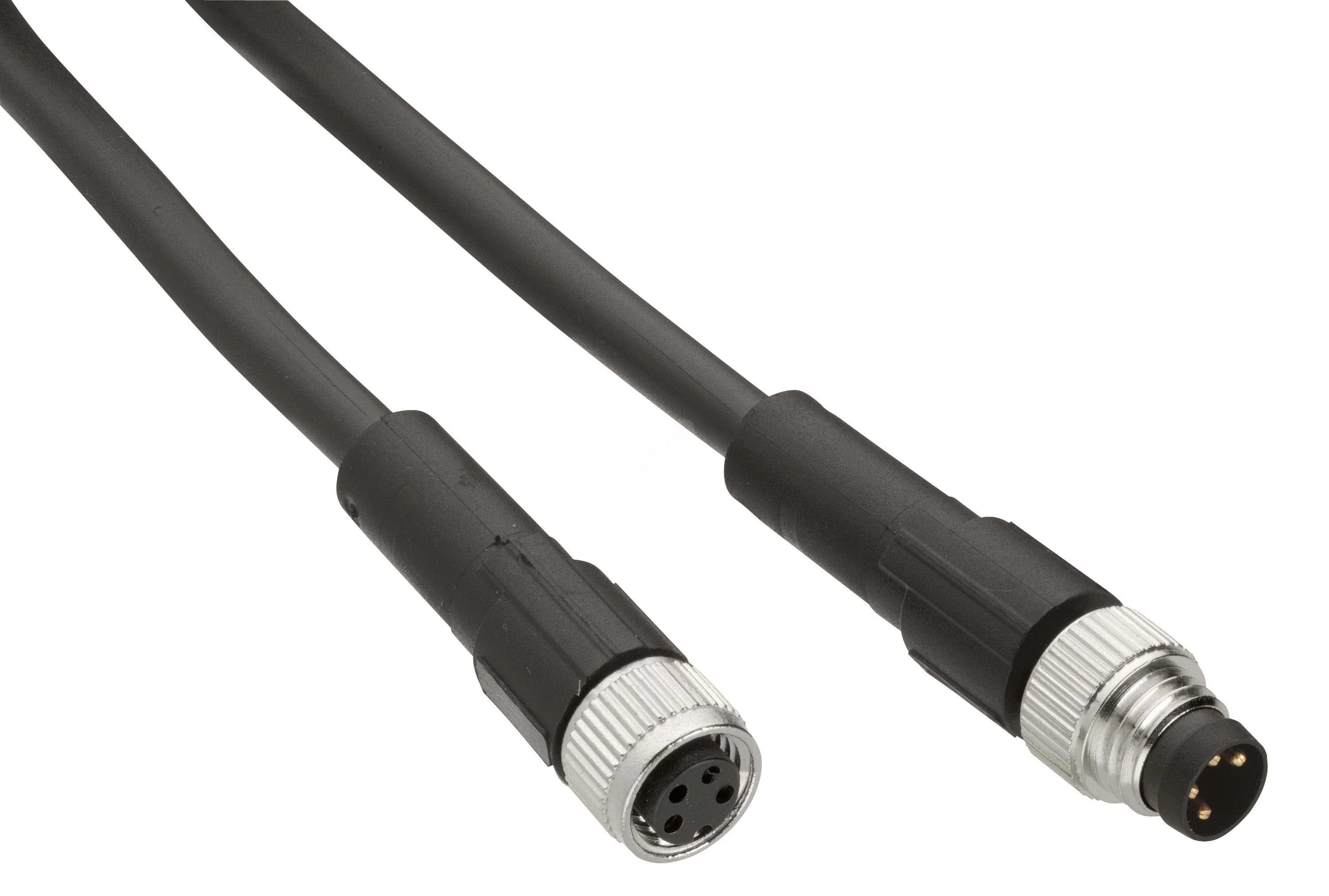 Шина ТМ7, прямой M12-B 4pin, Female-без разъема, 3м