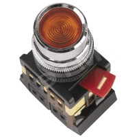 Кнопка ABLFS-22 красный d22мм неон/240В 1з+1р ИЭК