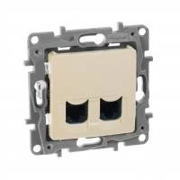 Компьютерная розетка ETIKA 2ХRJ45 6 UTP СЛНК
