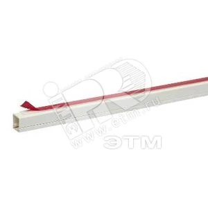 МИНИ-КАНАЛ 12Х12 ПВХ БЕЛЫЙ R9010 САМОКЛ